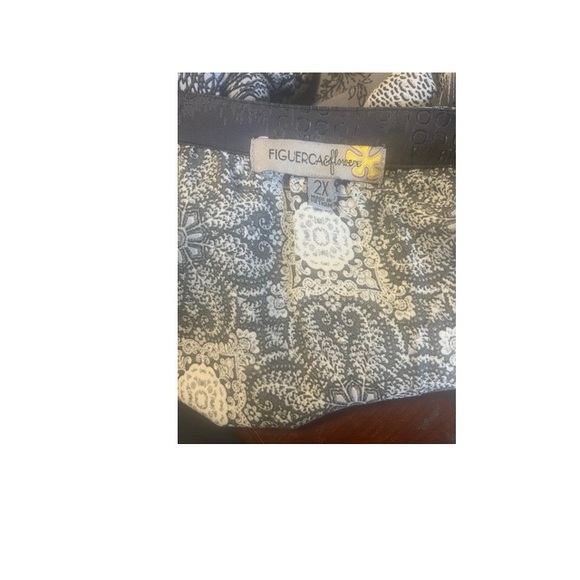 Anthropologie Figuerca & Flower Mixed Print Boho Tunic Top - Picture 4 of 5